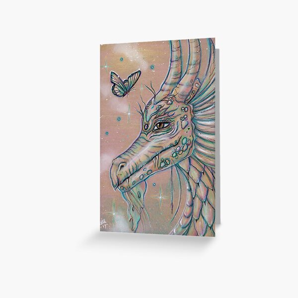 Drago's butterfly dragon art by Renee L Lavoie Greeting Card