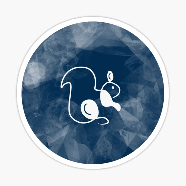 Blue Squirrel Sticker