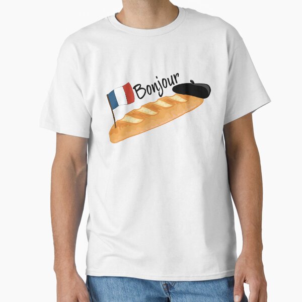 Item preview, Bonjour Oui Oui Baguette - Funny French  designed and sold by TheInkElephant.