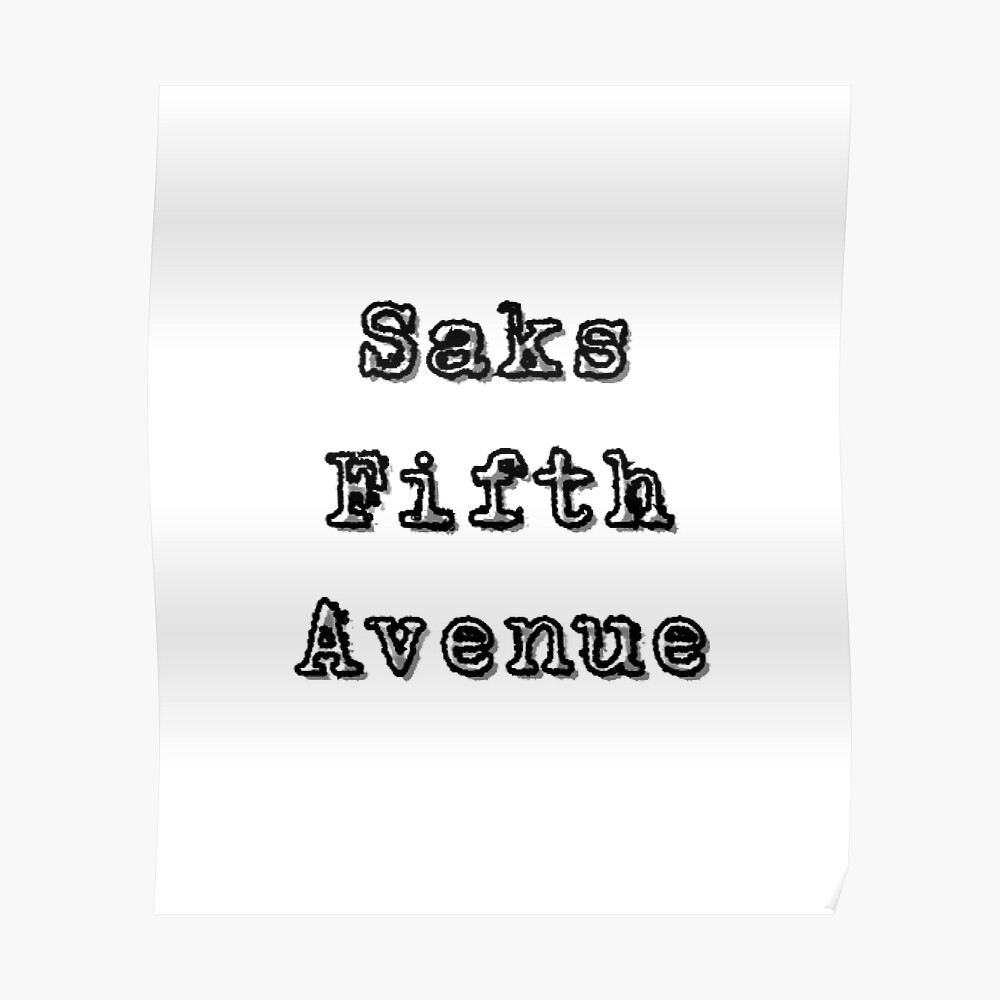 Saks fifth avenue Sticker for Sale by YAZEEDBASH