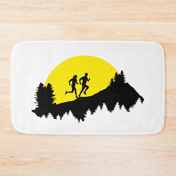 Item preview, Trail running, running, runners, couple designed and sold by claudiasartwork.