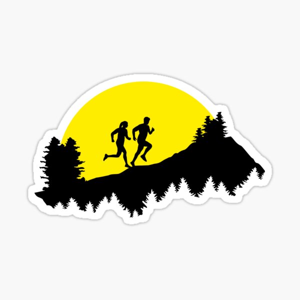 Item preview, Trail running, Laufen, Läufer, Paar designed and sold by claudiasartwork.