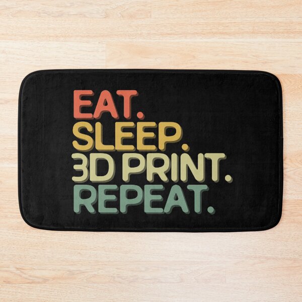Item preview, Eat Sleep 3D Print Repeat - Funny Retro Vintage Colors Typography Satire designed and sold by FunnyHomeQuotes.