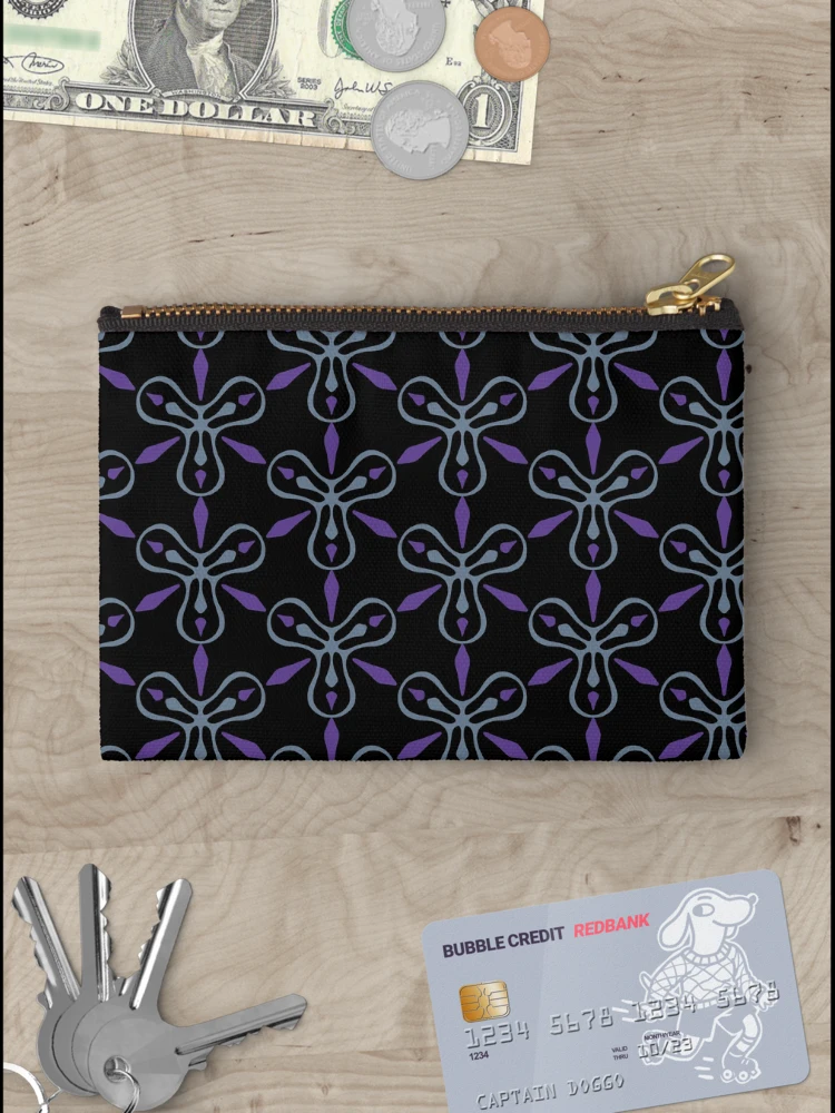 Thumbnail 3 of 4, Zipper Pouch, Psychedelic Minimal Triangle Pattern designed and sold by LiquidGeometry.