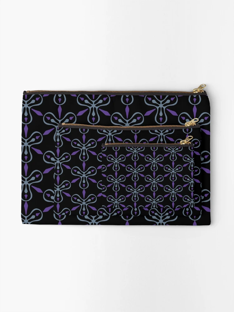 Thumbnail 2 of 4, Zipper Pouch, Psychedelic Minimal Triangle Pattern designed and sold by LiquidGeometry.