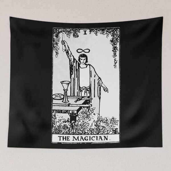 Item preview, TAROT: RIDER WAITE - THE MAGICIAN (BLACK & WHITE) designed and sold by IOMAprints.