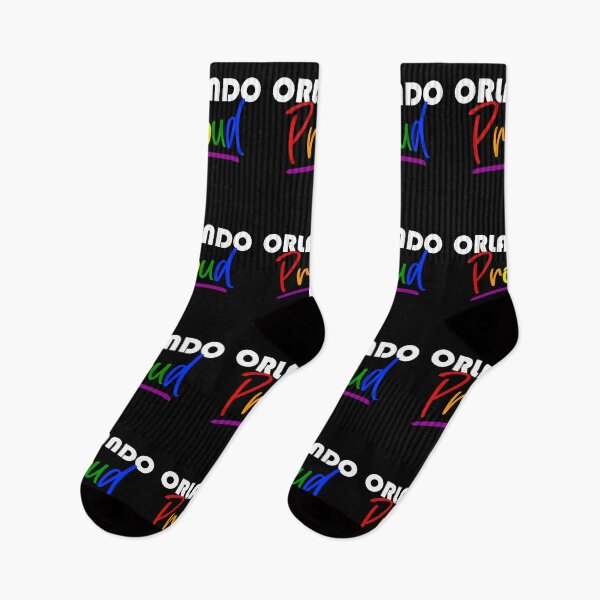 Item preview, Orlando Proud in pride colors and white font designed and sold by NerdnGeekshop.