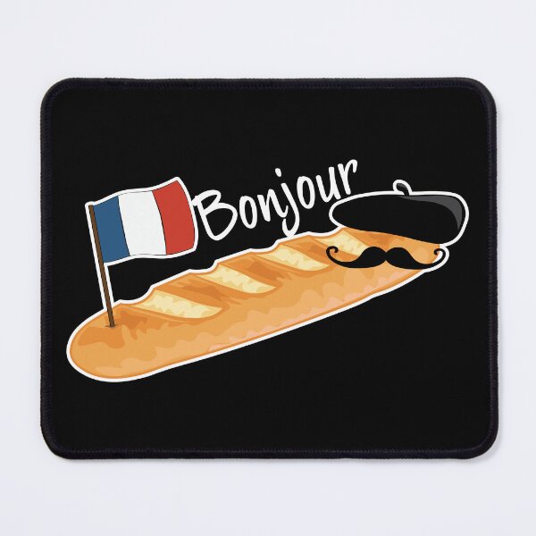 Item preview, Bonjour Oui Oui Baguette - Funny French  designed and sold by TheInkElephant.
