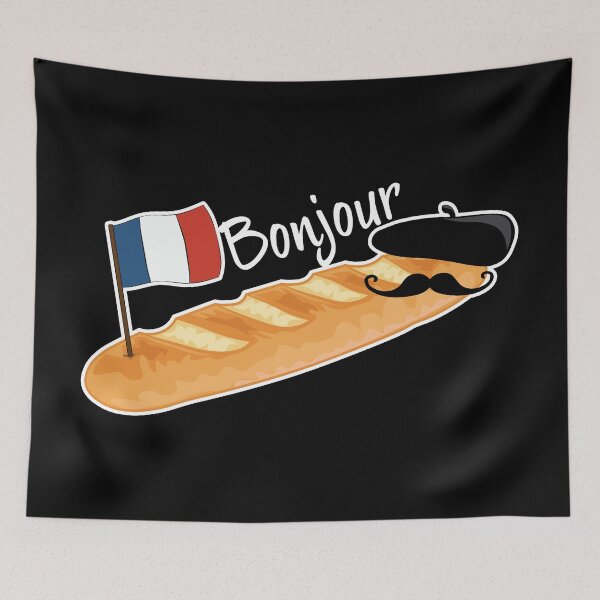 Item preview, Bonjour Oui Oui Baguette - Funny French  designed and sold by TheInkElephant.