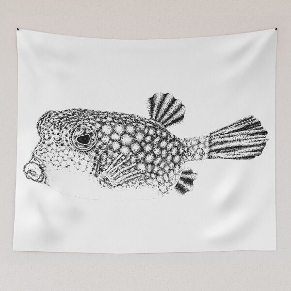 Item preview, Yellow boxfish drawing designed and sold by LorenDowding.