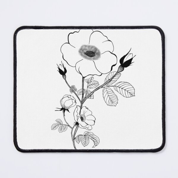Item preview, beautiful detailed sketch of tea rose flower. Botanic tattoo designed and sold by Sunshine2504.