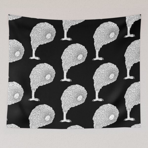 Item preview, Bowing Bird Monster Lady (black background) designed and sold by Owl-n-bear.