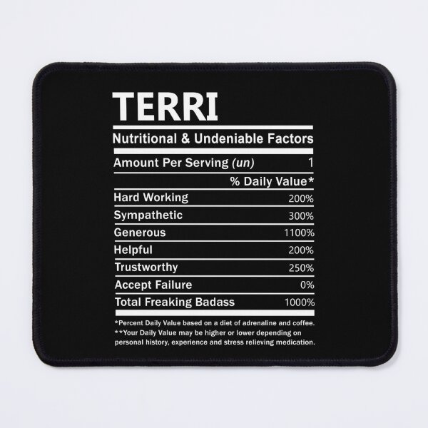Item preview, Terri Name T Shirt - Terri Nutritional And Undeniable Factors Gift Item Tee designed and sold by jazminprin.