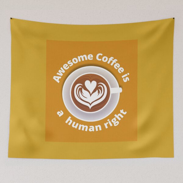 Item preview, Awesome Coffee is a human right for coffee lovers designed and sold by LGMmugsdesign.