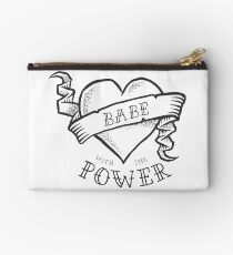 Babe with the Power Black Outline Studio Pouch