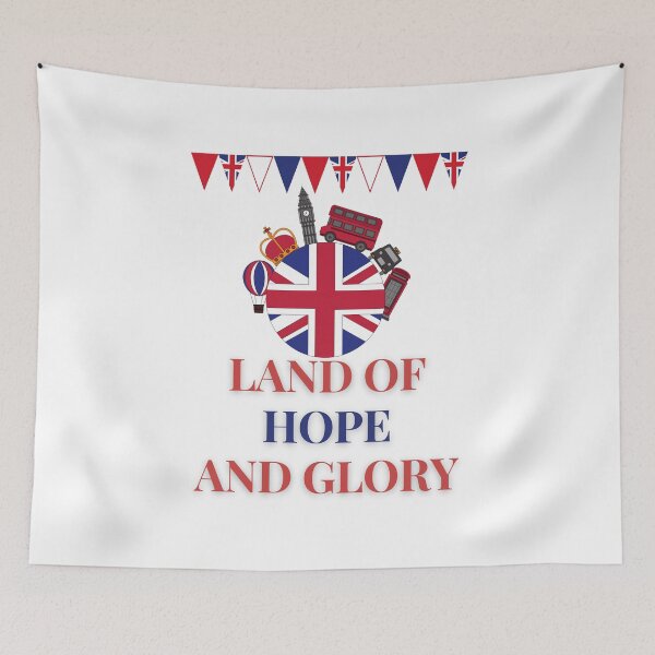 Item preview, Land of Hope and Glory Patriotic Design - St George's Day Queens Platinum Jubilee Union Jack London Big Ben designed and sold by raretshirtsuk.