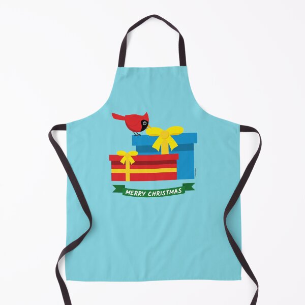 Item preview, Cute Red Cardinal Opening A Blue Gift designed and sold by BirdAtWork.