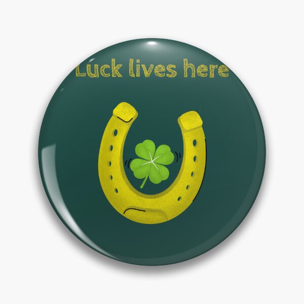 Item preview, Luck Lives Here. Horseshoe And Shamrock Lucky Charm designed and sold by Rebel-Design.