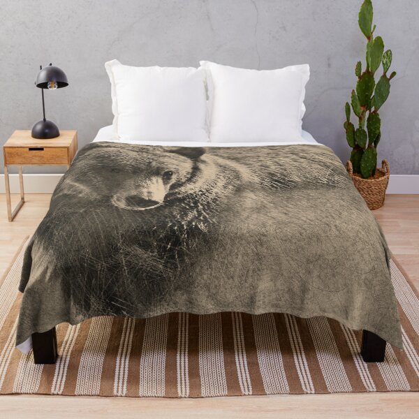Item preview, Grizzly Bear Rustic wildlife Pencil Illustration designed and sold by William63.