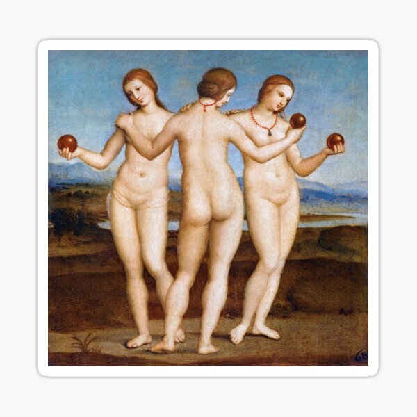 Aperçu de l'œuvre Les Trois Grâces de Raphael Raffaello (1504) créée et vendue par fizzypoptees.