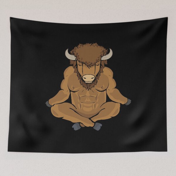Item preview, Meditating Buffalo Yoga Lover Men Bison Gift Meditation designed and sold by DSWShirts.