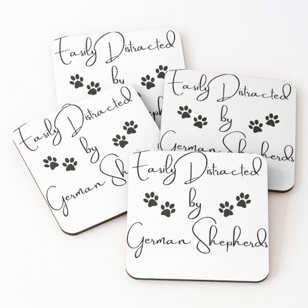 Item preview, Easily Distracted by German shepherds.  A classic german shepherd design for german shepherd owners and lovers. designed and sold by Doggymadness.
