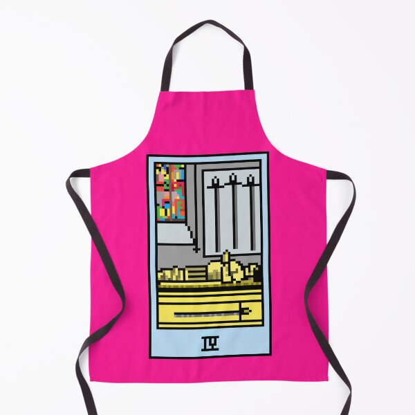 Item preview, Wait, is this pixel art tarot? Pink - Minor Arcana 'Four of Swords' (Design for T-shirt, stickers and other accessories) designed and sold by Pixel Waite.