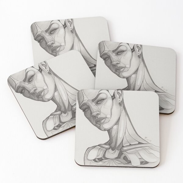 Item preview, Woman, Cyborg, Art Print, Pencil ART designed and sold by TendaLee.