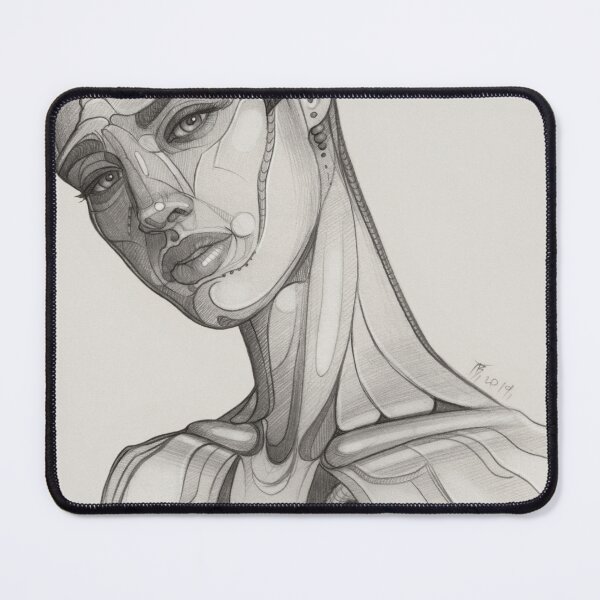 Item preview, Woman, Cyborg, Art Print, Pencil ART designed and sold by TendaLee.