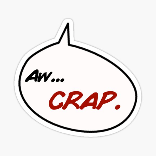 Hellboy's "Aw, Crap." Sticker