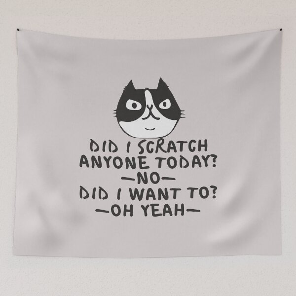 Item preview, Black Cat Did I Scratch Anyone Today? No. Did I Want To? Oh Yeah Funny Cat Lover Gift  designed and sold by alenaz.
