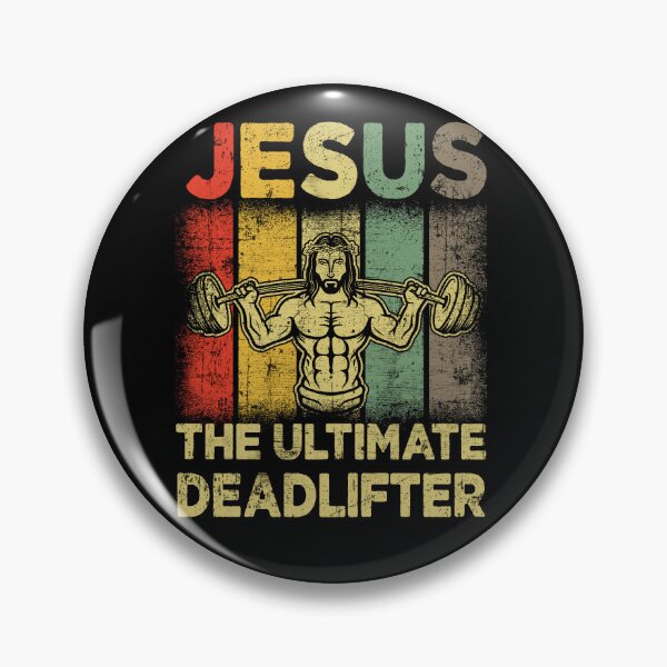 Item preview, Jesus The Ultimate Deadlifter Gym Working Out Fitness Vintage designed and sold by Stephen-Rotter.