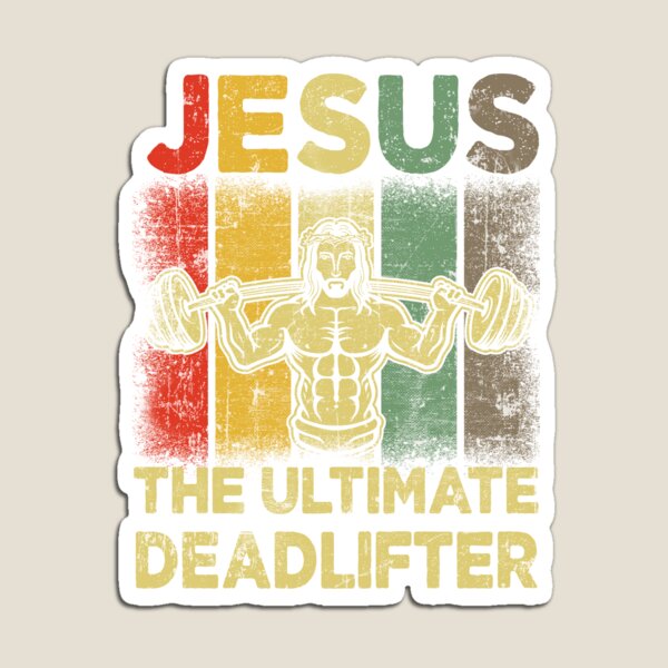 Item preview, Jesus The Ultimate Deadlifter Gym Working Out Fitness Vintage designed and sold by Stephen-Rotter.