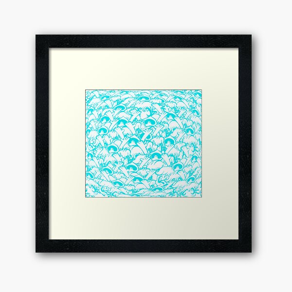 Knutty Pattern Blue Framed Art Print