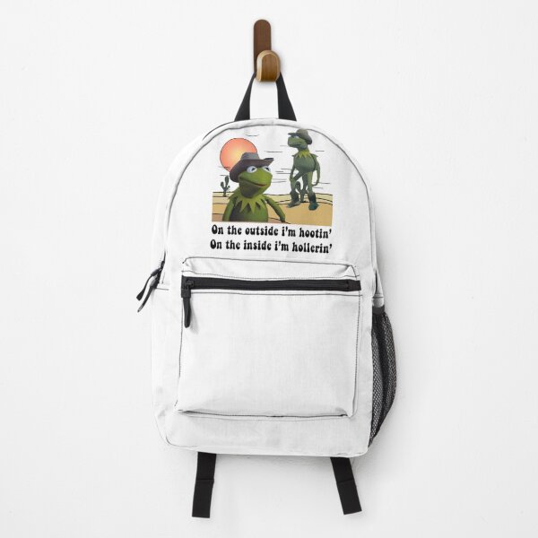 Item preview, On the outside i'm hootin on the inside i'm hollerin kermit cowboy meme designed and sold by Sysko.