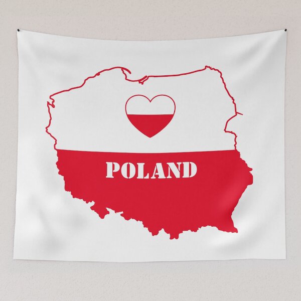 Item preview, Poland Love Heart White Red Flag designed and sold by Boldandvivid.
