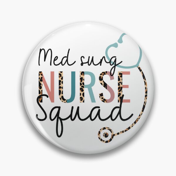 Item preview, Med Surg Nurse Squad Leopard Stethoscope Heart designed and sold by JokeGysen.