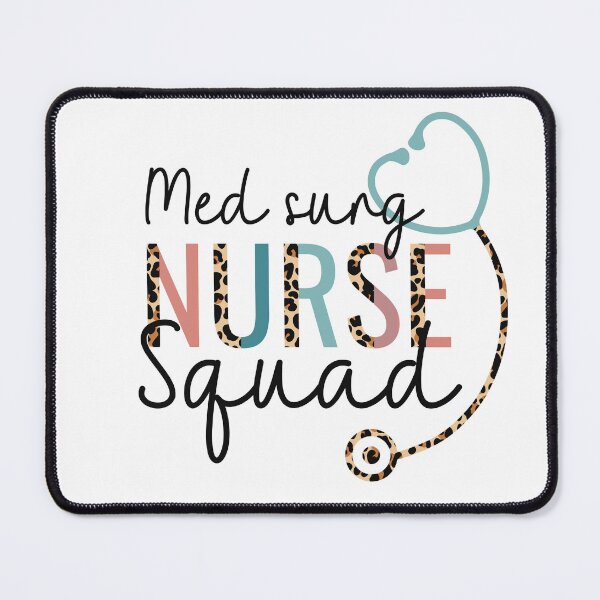Item preview, Med Surg Nurse Squad Leopard Stethoscope Heart designed and sold by JokeGysen.