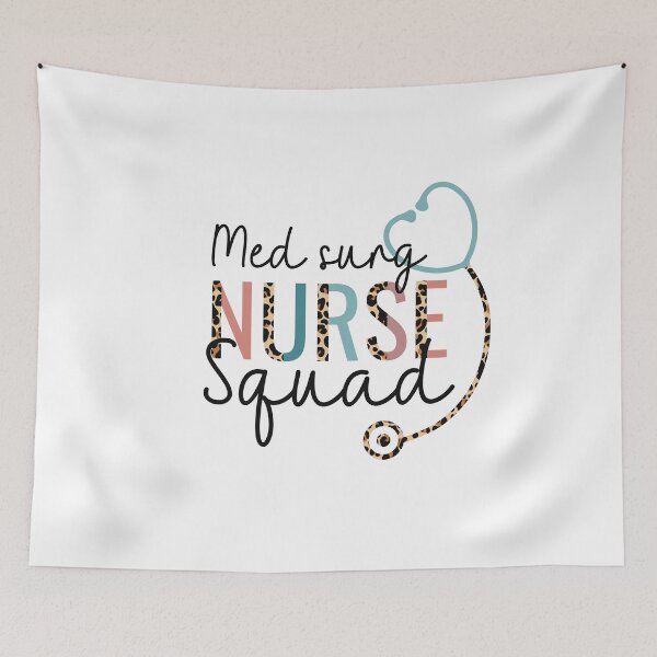 Item preview, Med Surg Nurse Squad Leopard Stethoscope Heart designed and sold by JokeGysen.