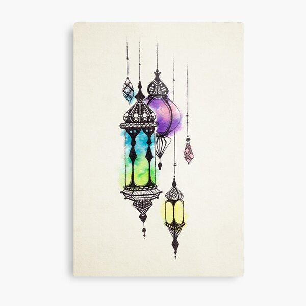 Moroccan Lanterns Metal Print
