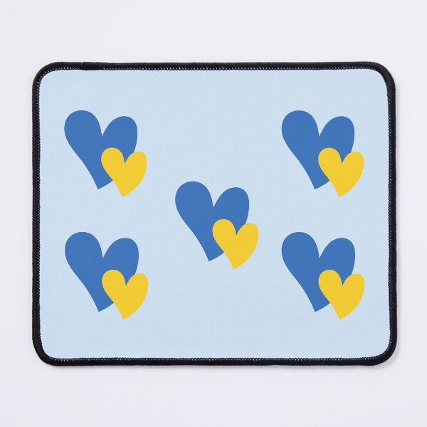 Item preview, Ukrainian flag color hearts designed and sold by FairyOfCherries.