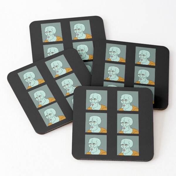 Item preview, Handsome Squidward Pack of Stickers pixelated effect designed and sold by Mezocrurth.