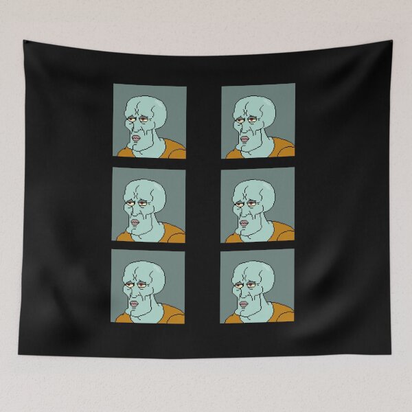 Item preview, Handsome Squidward Pack of Stickers pixelated effect designed and sold by Mezocrurth.