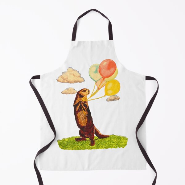 Item preview, Cute Otter with Colorful Balloons Illustration designed and sold by Allison Tarell.