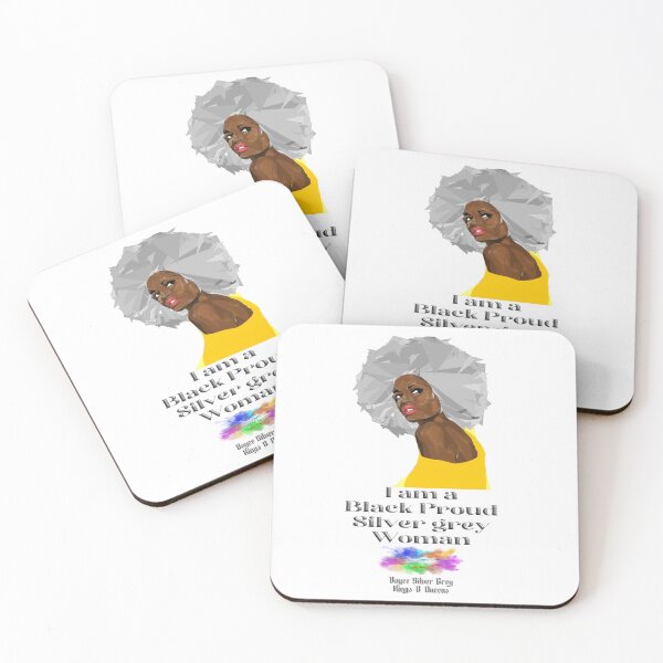 Aperçu de l'œuvre Je suis une femme Black Proud Silver Grey [logo foncé sur le dessus clair] créée et vendue par markyboyce247.