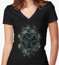 Sacred Geometry for your daily life Women's Fitted V-Neck T-Shirt