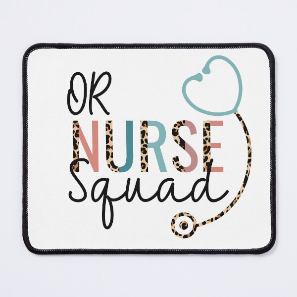 Item preview, OR Operating Room Nurse Squad Leopard Stethoscope Heart designed and sold by JokeGysen.