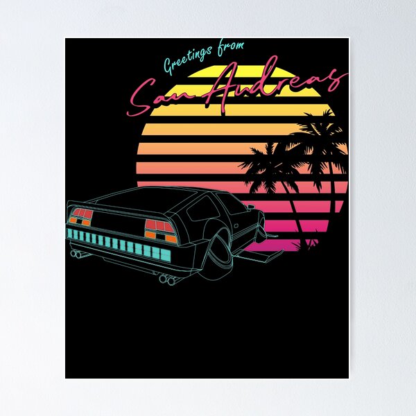 Visit Los Santos - The Bulimic capitol of America - Retro travel poster -  GTA | Greeting Card