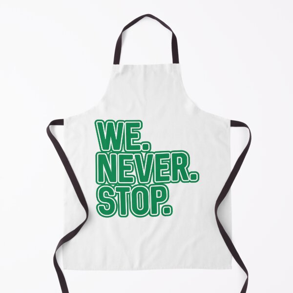 Item preview, WE.NEVER.STOP, Glasgow Celtic Football Club Green and White Layered Text Design designed and sold by MacPean.