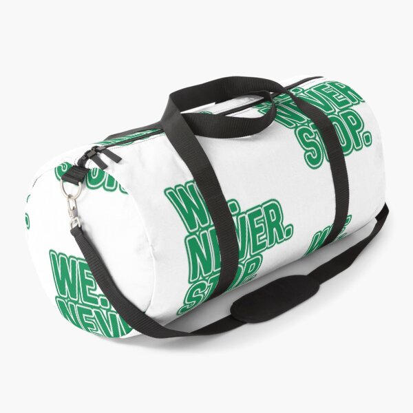 Item preview, WE.NEVER.STOP, Glasgow Celtic Football Club Green and White Layered Text Design designed and sold by MacPean.